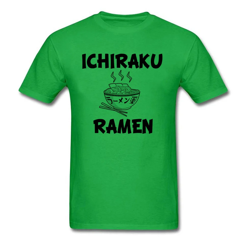 Men Top T-shirts Ichiraku Ramen yummy Casual Tops Shirts Pure Cotton Round Collar Short Sleeve Design Tshirts NEW YEAR DAY Ichiraku Ramen yummy green