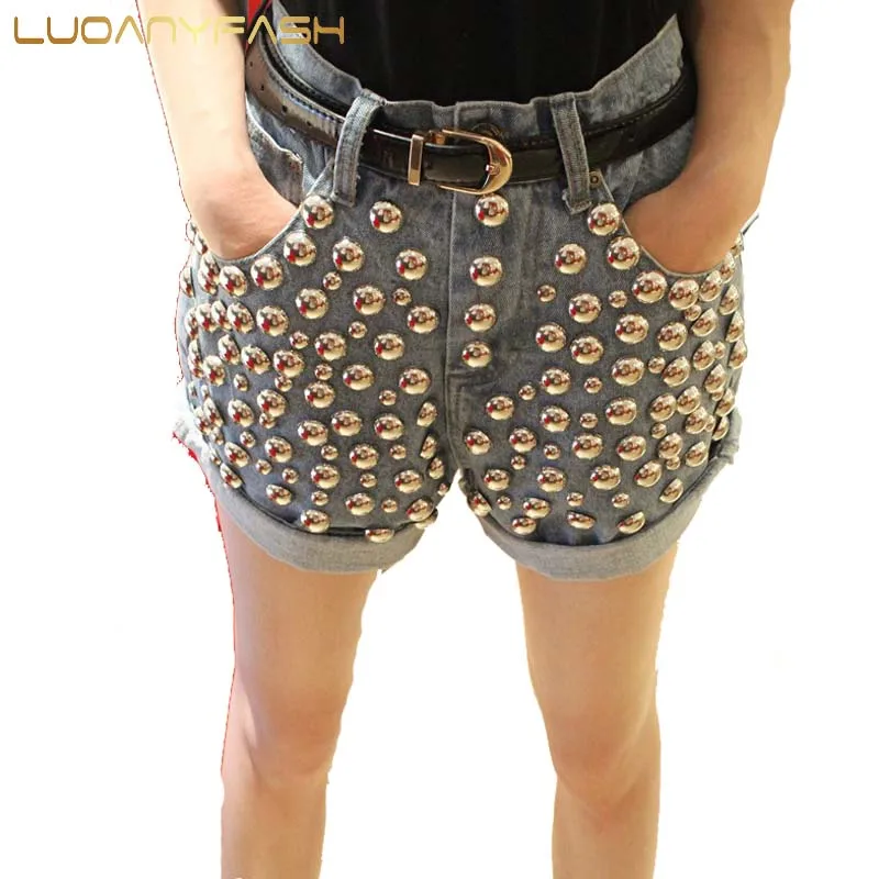 Luoanyfash 2017 new fashion street style punk rivet denim shorts blue summer shorts AF0487
Luoanyfash 2017 new fashion street style punk rivet denim shorts blue summer shorts AF0487