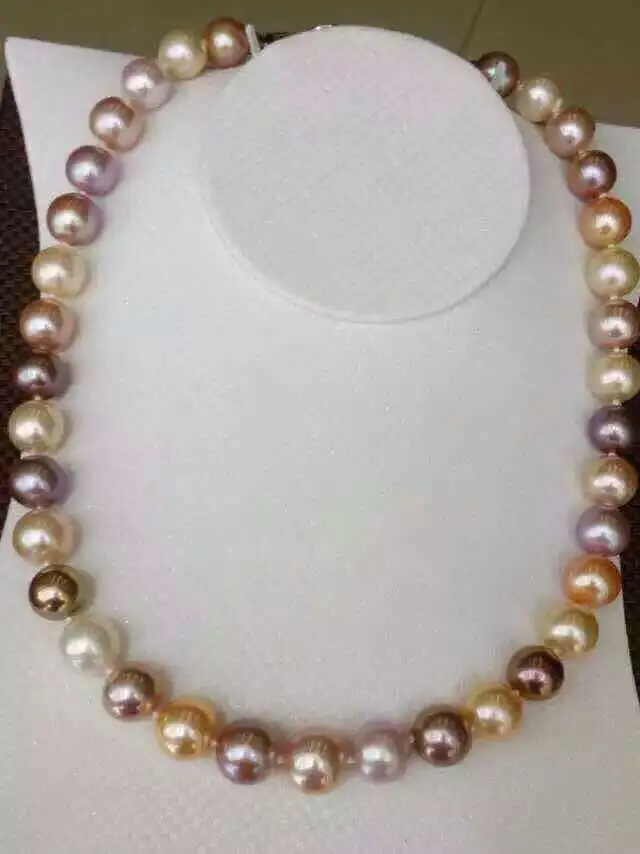 11-12mm round freshwater lavender pink multicolor pearl necklace18inch925silver
11-12mm round freshwater lavender pink multicolor pearl necklace18inch925silver
