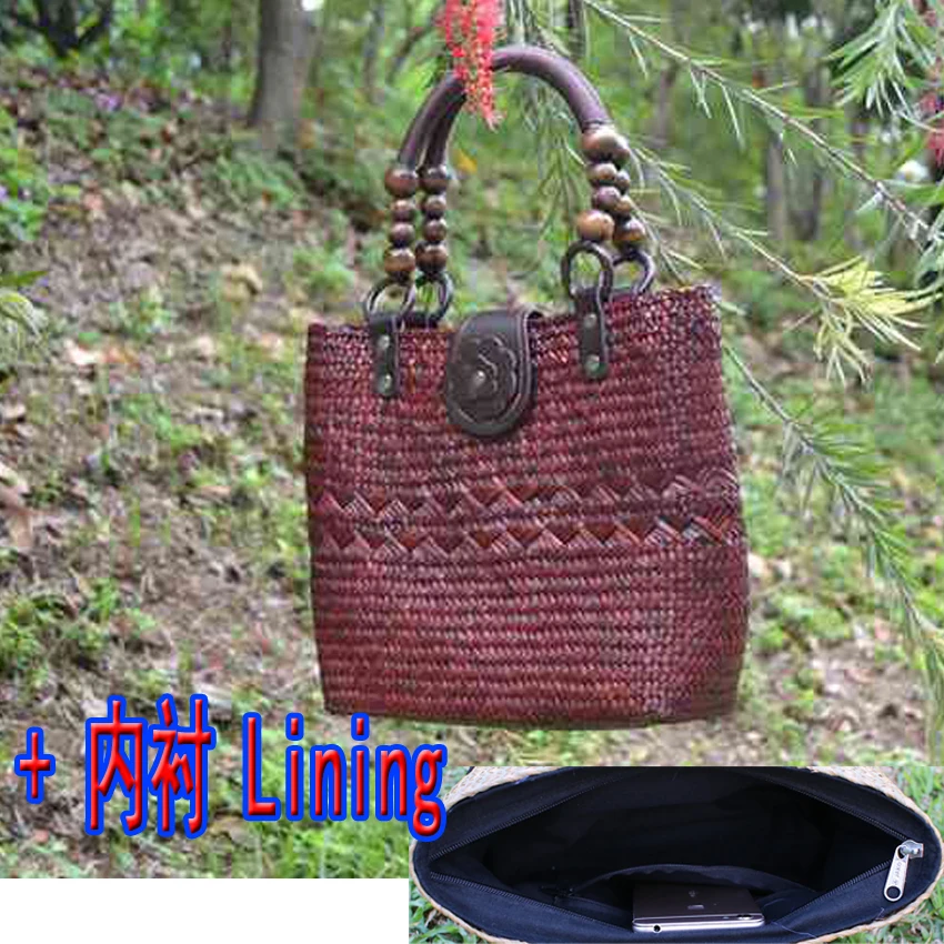 Ethnic style Thai handmade straw bag women's retro fashion rattan straw bag simple casual beach bag
Ethnic style Thai handmade straw bag women's retro fashion rattan straw bag simple casual beach bag