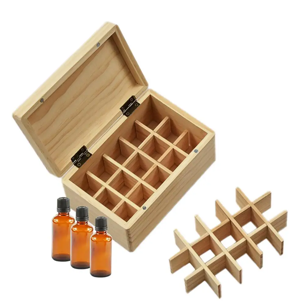 15 Compartment Wooden Essential Oil Box 10ML Essential Oil Bottle Storage Box Case Makeup Jewelry Organizer Display Stand Holder
15 Compartment Wooden Essential Oil Box 10ML Essential Oil Bottle Storage Box Case Makeup Jewelry Organizer Display Stand Holder