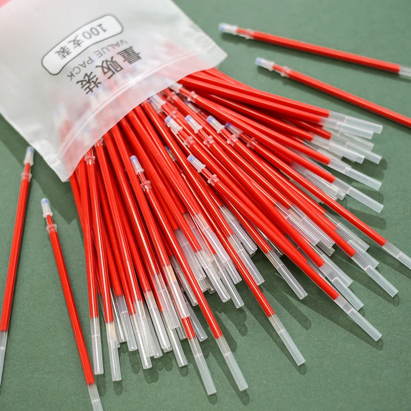 100pcs/pack 0.5mm Stationery Gel Pen Black Blue Red Ink Refill Replacement Value Pack for Writing Tool Office Supplies
100pcs/pack 0.5mm Stationery Gel Pen Black Blue Red Ink Refill Replacement Value Pack for Writing Tool Office Supplies