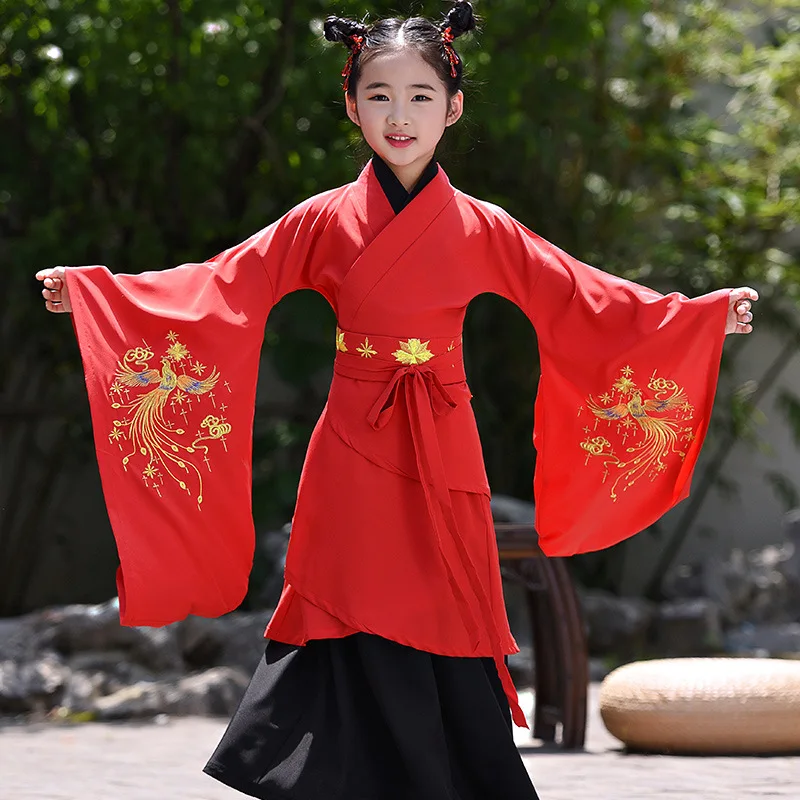 Фото Классическое детское платье принцессы ханьфу старой династии Тан для девочек