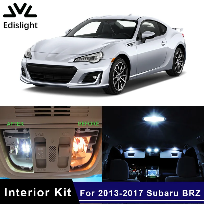 Edislight 9Pcs Ice Blue White LED Lamp Car Bulbs Interior Package Kit For 2013-2017 Subaru BRZ Door Trunk Dome Plate Light
Edislight 9Pcs Ice Blue White LED Lamp Car Bulbs Interior Package Kit For 2013-2017 Subaru BRZ Door Trunk Dome Plate Light