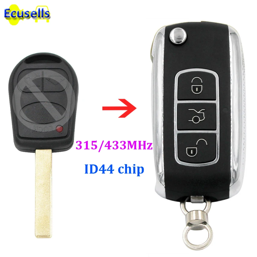 Upgraded flip 3 buttons Remote Key Fob 315mhz 433MHz ID44 PCF7935 chip for Land Rover Range Rover Sport 2002-2006 uncut HU92
Upgraded flip 3 buttons Remote Key Fob 315mhz 433MHz ID44 PCF7935 chip for Land Rover Range Rover Sport 2002-2006 uncut HU92