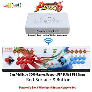 Pandora's Box 6 1300 in 1 wirelss iron Console set 2 Players Each 8 Key Button controle arcade joystick support 3d fba mame ps1
Pandora's Box 6 1300 in 1 wirelss iron Console set 2 Players Each 8 Key Button controle arcade joystick support 3d fba mame ps1