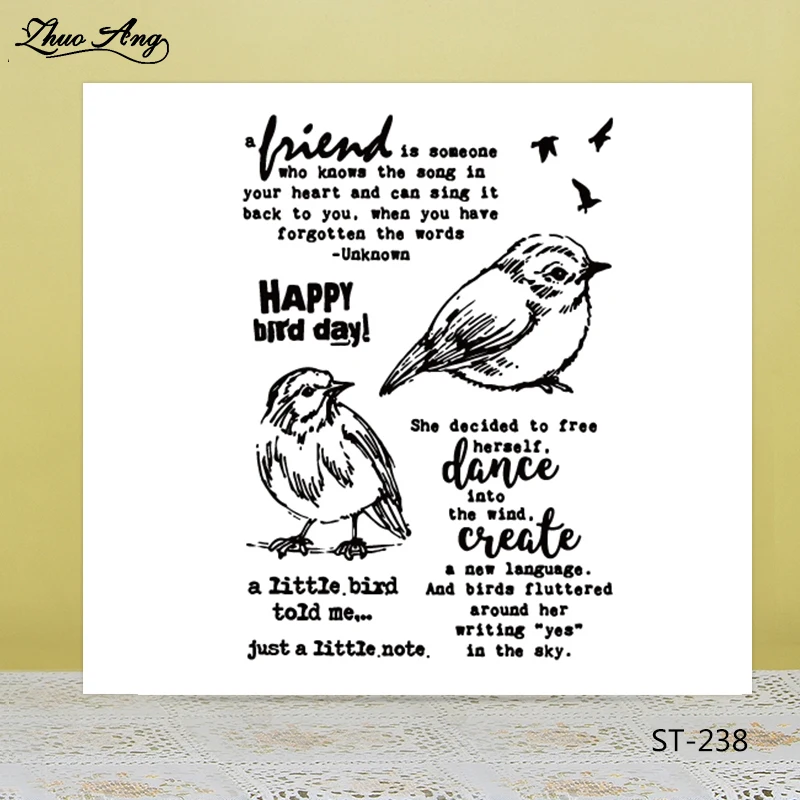 ZhuoAng Happy Bird Day Clear Stamps For DIY Scrapbooking/Card Making/Album Decorative Silicon Stamp Crafts
ZhuoAng Happy Bird Day Clear Stamps For DIY Scrapbooking/Card Making/Album Decorative Silicon Stamp Crafts