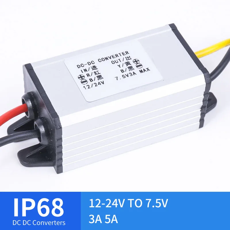 Mini 12-24V TO 7.5V 3A 5A Step-Down DC Converter Stepped DC Waterproof Converter Golf Cart Reducer High Quality RCNUN CE RoHS
Mini 12-24V TO 7.5V 3A 5A Step-Down DC Converter Stepped DC Waterproof Converter Golf Cart Reducer High Quality RCNUN CE RoHS
