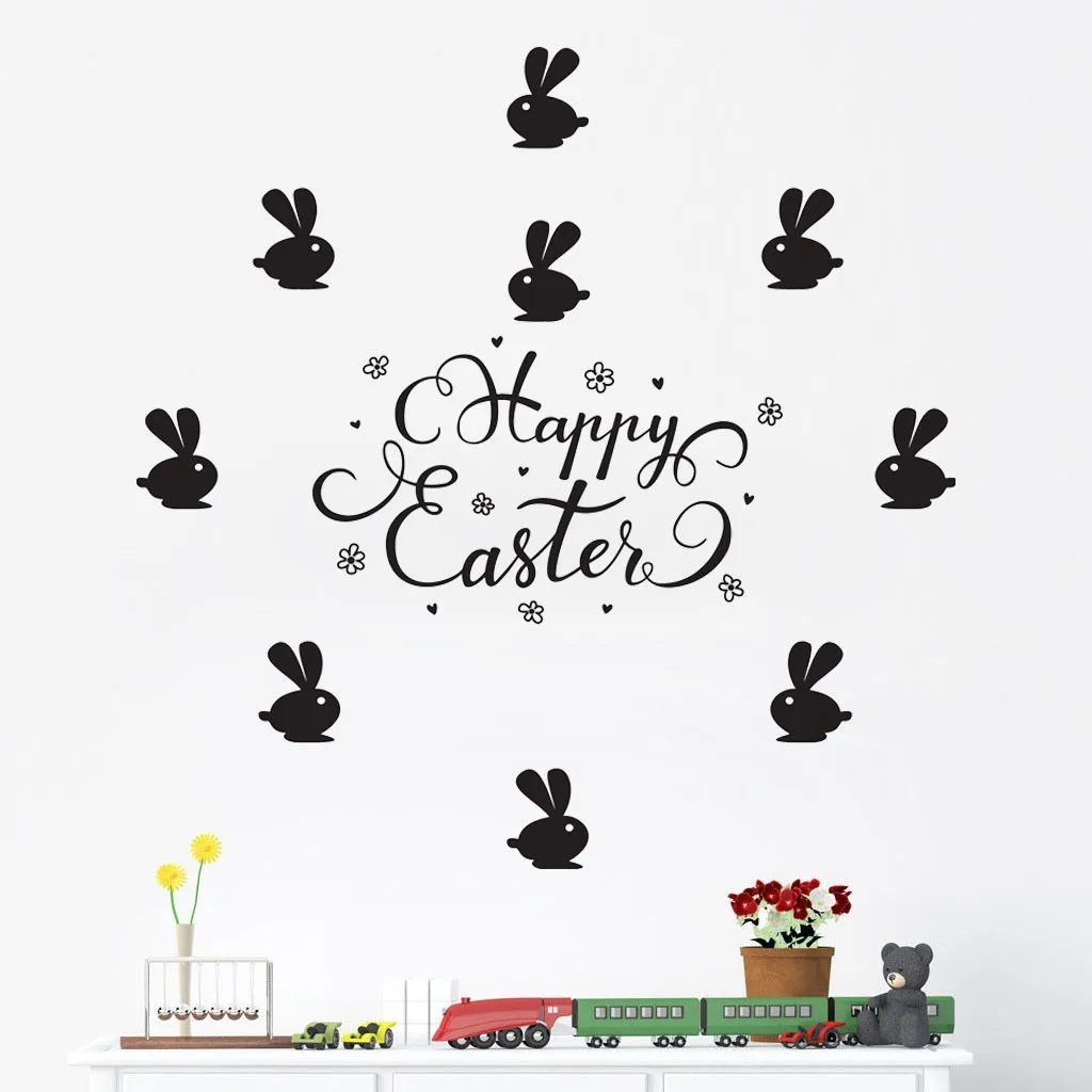2019 New Happy Easter Rabbit Vinyl Decal Art Wall Sticker DIY Home Room Decor wall sticker Wall Decals Adesivi Murali
2019 New Happy Easter Rabbit Vinyl Decal Art Wall Sticker DIY Home Room Decor wall sticker Wall Decals Adesivi Murali