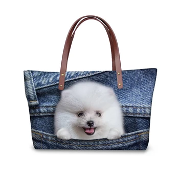 Denim 3D Pomeranian Dog Cat Woman Bag Casual Shoulder Women Handbag Animal Female Cross-body Bag Bolsa Feminine 2017
Denim 3D Pomeranian Dog Cat Woman Bag Casual Shoulder Women Handbag Animal Female Cross-body Bag Bolsa Feminine 2017