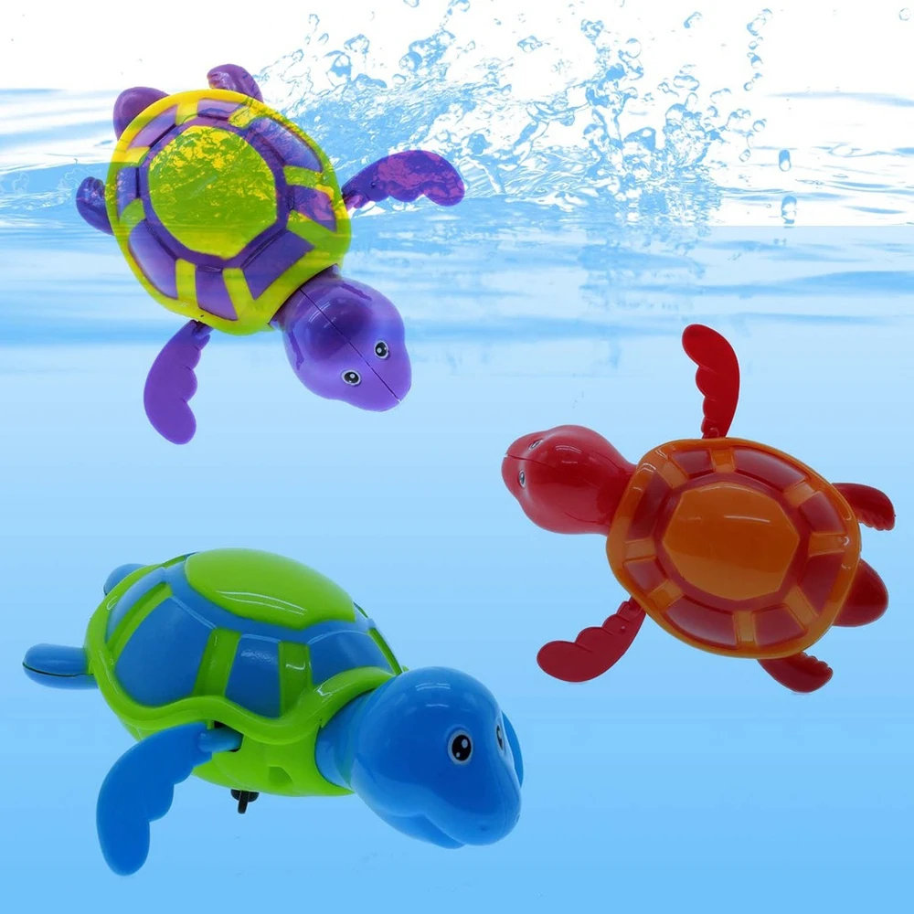 Милые детские купальные игрушки Плавание черепаха заводные на цепочке для детей