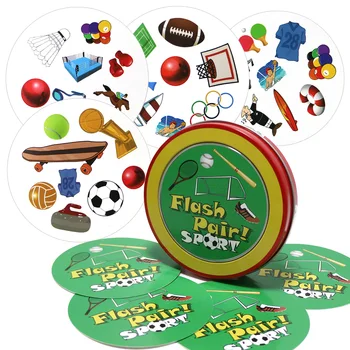 2018 flash pair sport card game full English spot with metal box kids love it for home party fun board game
2018 flash pair sport card game full English spot with metal box kids love it for home party fun board game