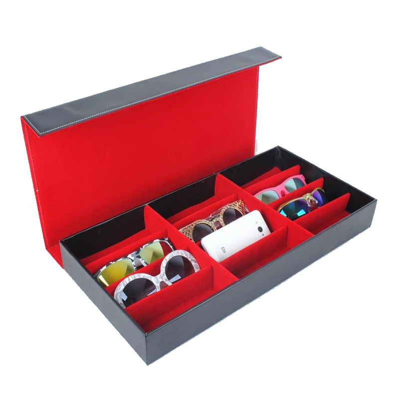 12 Slot Grid Jewelry Sunglasses Glasses Storage Case Box Organizer Holder Eye wear Display Tray Watch Organizer PU Leather Gift
12 Slot Grid Jewelry Sunglasses Glasses Storage Case Box Organizer Holder Eye wear Display Tray Watch Organizer PU Leather Gift