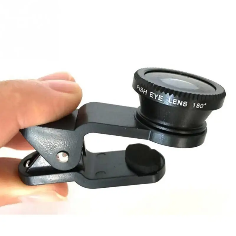 

Universal 3 in1 Wide Angle+Fish Eye+Macro Clip On Camera Lens Kit For IPhone Samsung LG Sony Huawei smart phone