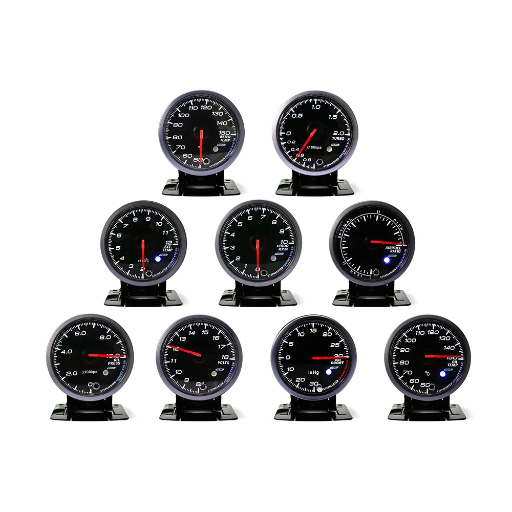 CNSPEED 60MM Black Face Boost turbo Water/Oil temp Oil press Voltmeter Air/fuel/ Exhaust gas tachometer | Автомобили и мотоциклы