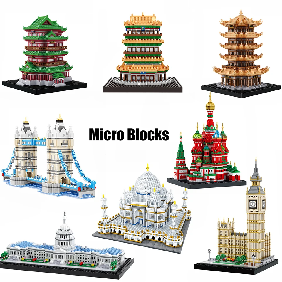 Buildings Building Block Big Ben Taj Mahal Architecture 3D Model Toy Brick City Series Kids Toys Gifts
Buildings Building Block Big Ben Taj Mahal Architecture 3D Model Toy Brick City Series Kids Toys Gifts