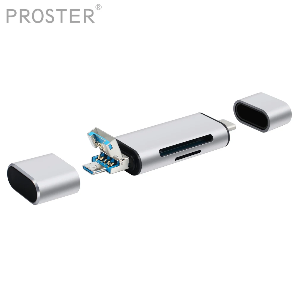 PROSTER 3-in-1 Type C OTG Card Reader With USB Female Interface For PC USB 2.0 Read TF Memory Card Reader Adapter Computer
PROSTER 3-in-1 Type C OTG Card Reader With USB Female Interface For PC USB 2.0 Read TF Memory Card Reader Adapter Computer