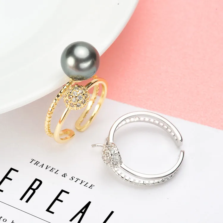 Pearl Ring Settings, Fashionable Ring Findings, Adjustable Size 925 Silver Ring Jewelry DIY making No Pearl Free Shipping
Pearl Ring Settings, Fashionable Ring Findings, Adjustable Size 925 Silver Ring Jewelry DIY making No Pearl Free Shipping