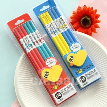 12pcs/lot Kawaii Duck series HB Wooden Pencils with Eraser Length: 7" Kids writing pencil School Stationery supplies (ss-1425)
12pcs/lot Kawaii Duck series HB Wooden Pencils with Eraser Length: 7" Kids writing pencil School Stationery supplies (ss-1425)