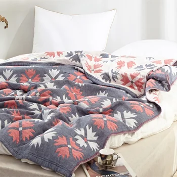 100% Cotton Muslin Blanket Bed Sofa Travel Breathable Leaf Jacquard Large Soft Throw Blanket Para Blanket
100% Cotton Muslin Blanket Bed Sofa Travel Breathable Leaf Jacquard Large Soft Throw Blanket Para Blanket