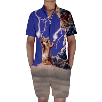 Fashion Short Sleeve Mens Rompers Casual Printing Men Bodysuit Jumpsuit Overall Short Cargo Pant Clothing Cat Thundercat
Fashion Short Sleeve Mens Rompers Casual Printing Men Bodysuit Jumpsuit Overall Short Cargo Pant Clothing Cat Thundercat