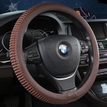 DERMAY 38cm Auto Steering-Wheel Black Universal Car Steering Wheel Cover Leather Steering Covers Car Interior Accessories
DERMAY 38cm Auto Steering-Wheel Black Universal Car Steering Wheel Cover Leather Steering Covers Car Interior Accessories