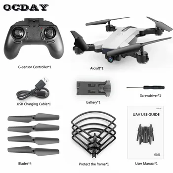 SMRC S6 RC Foldable Mini Headless Mode drone quadcopter aircraft with 720P WIFI HD camera LED Light Altitude Hold HOT!
SMRC S6 RC Foldable Mini Headless Mode drone quadcopter aircraft with 720P WIFI HD camera LED Light Altitude Hold HOT!