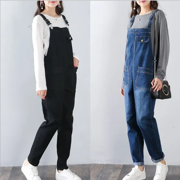 100kg Plus Size 5XL Women Jumpsuit Denim Overall Spring Autumn Black Blue Strap Ripped Pockets Ankle Length Denim Jeans Jumpsuit
100kg Plus Size 5XL Women Jumpsuit Denim Overall Spring Autumn Black Blue Strap Ripped Pockets Ankle Length Denim Jeans Jumpsuit