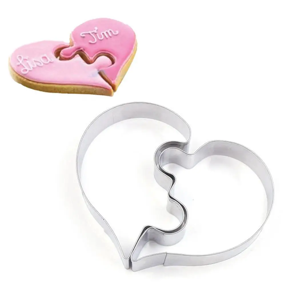 40# 2Pcs Heart Puzzle Cookie Mould Stainless Steel Fondant Chocolate Pastry Candy Dessert Cake DIY Cutter Baking Tool Decor
40# 2Pcs Heart Puzzle Cookie Mould Stainless Steel Fondant Chocolate Pastry Candy Dessert Cake DIY Cutter Baking Tool Decor