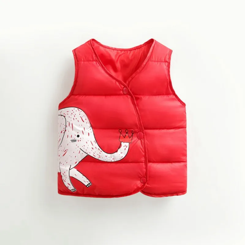 CROAL CHERIE Cotton Baby Girls Boys Winter Vest For Kids 2018 Kawaii Elephant Printing Waistcoat Children Boys Clothes 80-130cm (11)