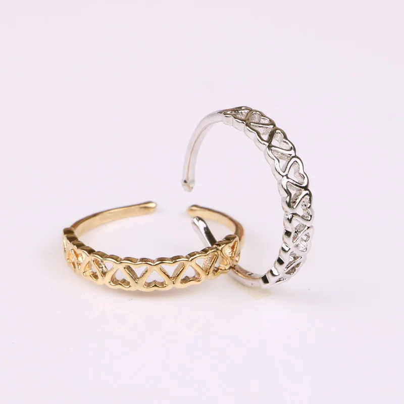 Hgflyxu Glod and sliver color adjustable rings for women heart design Simple open ring fashion jewelry Girl
Hgflyxu Glod and sliver color adjustable rings for women heart design Simple open ring fashion jewelry Girl