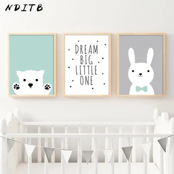 NDITB Kawaii Bear Rabbit Canvas Art Posters Woodland Animal Cartoon Nursery Prints Painting Wall Picture Baby Room Decoration
NDITB Kawaii Bear Rabbit Canvas Art Posters Woodland Animal Cartoon Nursery Prints Painting Wall Picture Baby Room Decoration