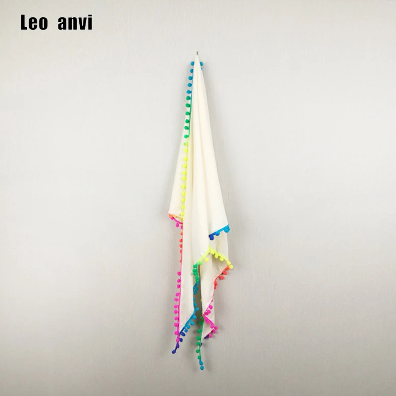 Leo anvi fashion design Triangle Scarves with rainbow colors pom soft cotton Knitted Ivory white summer women scarf and shawl
Leo anvi fashion design Triangle Scarves with rainbow colors pom soft cotton Knitted Ivory white summer women scarf and shawl
