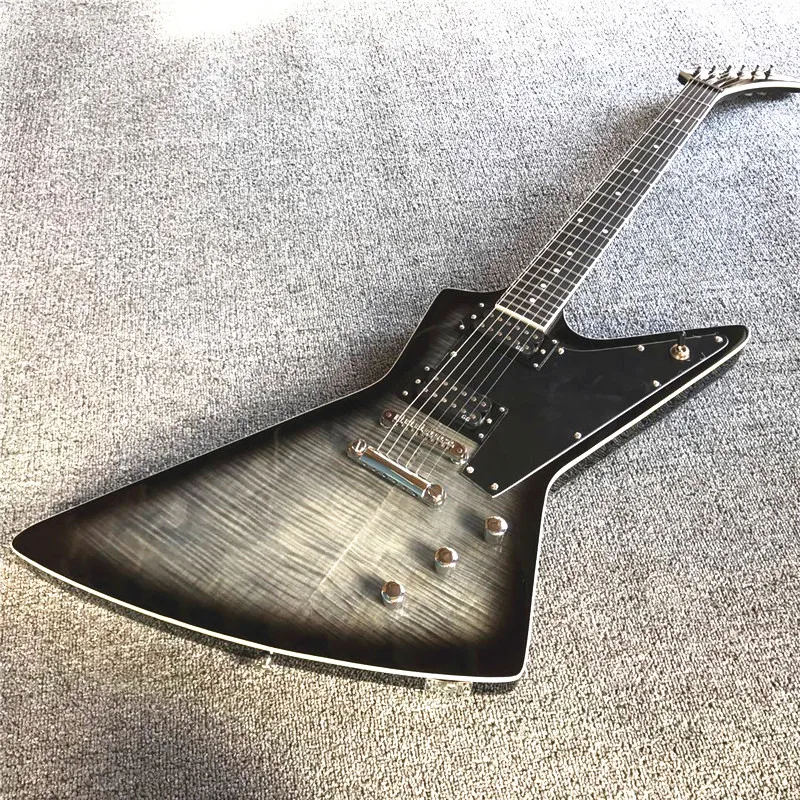 Hot sales transparent black color electric guitar with 6 strings and Ebony fingerboard custom electric guitar
Hot sales transparent black color electric guitar with 6 strings and Ebony fingerboard custom electric guitar