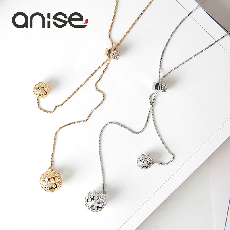 Anise Hot Sale Long Tassel Necklace Round Ball Pendant Necklace Crystal Rhinestone Sweater Chain Necklace For women jewelry
Anise Hot Sale Long Tassel Necklace Round Ball Pendant Necklace Crystal Rhinestone Sweater Chain Necklace For women jewelry