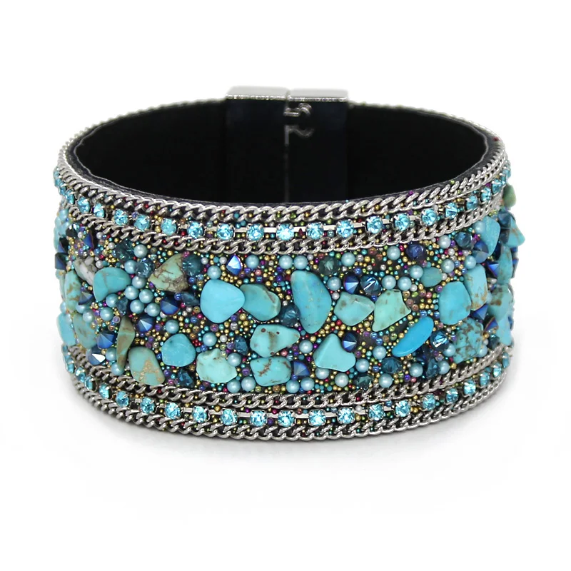 VONNOR Jewelry Women Leather Bangles Bracelets with Magnetic clasp Colorful Stones Beads Wrap Bracelets Female Accessories
VONNOR Jewelry Women Leather Bangles Bracelets with Magnetic clasp Colorful Stones Beads Wrap Bracelets Female Accessories