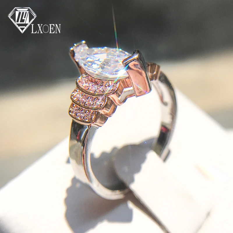 LXOEN Gothic Rose Gold Color Marquise Zircon Rings for Women With Clear Crystal Party Ring Jewelry Accessories anillos
LXOEN Gothic Rose Gold Color Marquise Zircon Rings for Women With Clear Crystal Party Ring Jewelry Accessories anillos