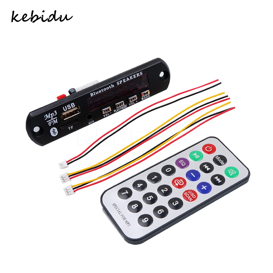 kebiduMP3 Player Decoder Board Bluetooth Wireless 5V 12V WMA Audio Module USB TF Radio Red Digital LED With Remote controller
kebiduMP3 Player Decoder Board Bluetooth Wireless 5V 12V WMA Audio Module USB TF Radio Red Digital LED With Remote controller