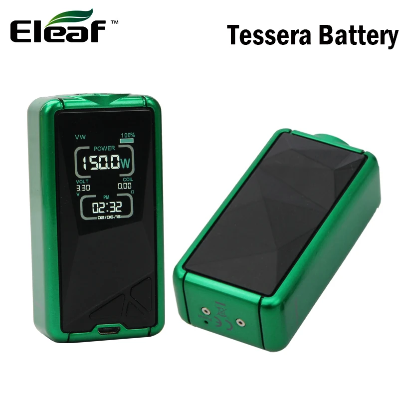 Original E Cigarette Eleaf TESSERA 150W Box MOD Vape 3400mAh battery 1.45inch TF Diaplay Vaporizer Support ELLO TS Tank E Cig
Original E Cigarette Eleaf TESSERA 150W Box MOD Vape 3400mAh battery 1.45inch TF Diaplay Vaporizer Support ELLO TS Tank E Cig
