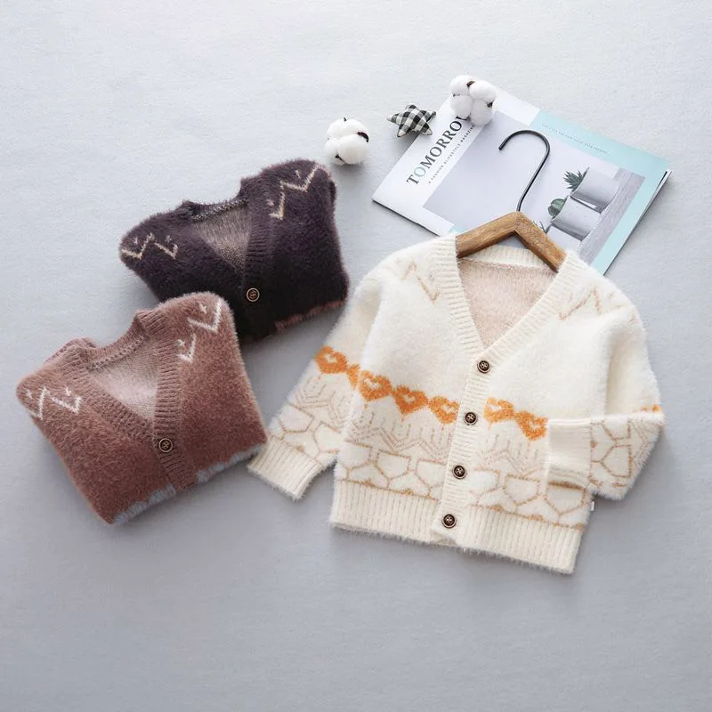 2019 Autumn Winter Baby Boys Long Sleeve V Neck Knitwear Sweaters Infant Girls Cardigans Kids Velvet Outerwear
2019 Autumn Winter Baby Boys Long Sleeve V Neck Knitwear Sweaters Infant Girls Cardigans Kids Velvet Outerwear
