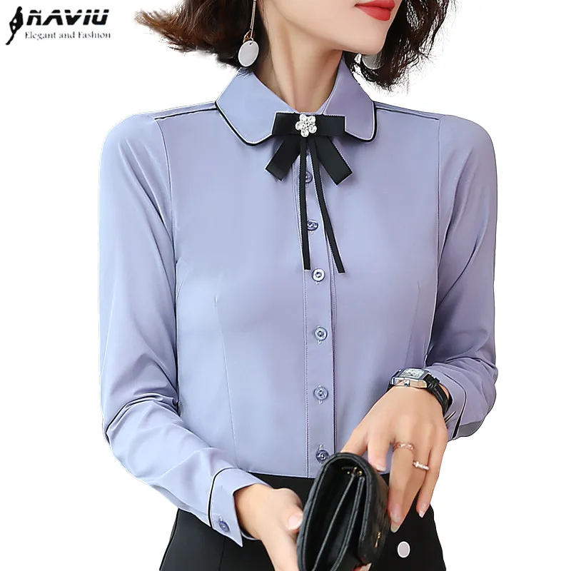 2018 Autumn Fashion long sleeve women blouse Elegant formal bow tie slim shirt office ladies Business work wear plus size tops
2018 Autumn Fashion long sleeve women blouse Elegant formal bow tie slim shirt office ladies Business work wear plus size tops