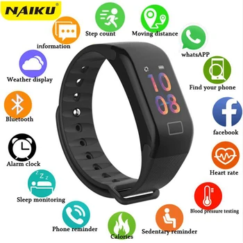 NAIKU F1 Plus Smart band Blood Pressure Waterproof Color Screen Sports Smart Bracelet Heart Rate Monitor Smart Wristband
NAIKU F1 Plus Smart band Blood Pressure Waterproof Color Screen Sports Smart Bracelet Heart Rate Monitor Smart Wristband