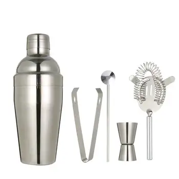 Cocktail Set 350-750ml Bartender Kit Stainless Steel Homebrew Wine Tool Shaker/Ice Clip/Jigger/Strainer/Mixing-Stir Spoon 5Pcs
Cocktail Set 350-750ml Bartender Kit Stainless Steel Homebrew Wine Tool Shaker/Ice Clip/Jigger/Strainer/Mixing-Stir Spoon 5Pcs