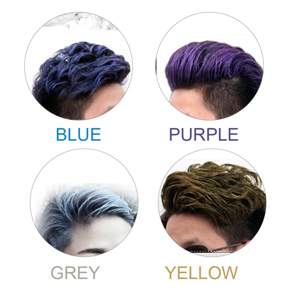 Purple 5g Disposable Fashion Styling Hair Coloring Dye Wax Mud Easy Coloring Cream Super Dye For Men Hair Styling Salon