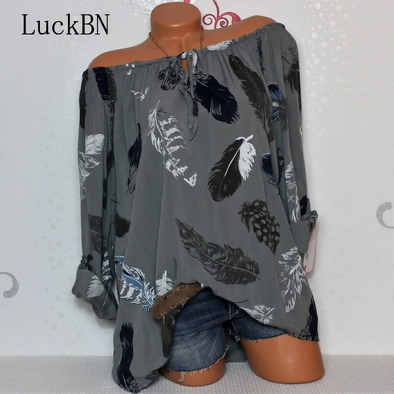 Spring Summer Shirts 5XL Large Size Tops 2019 New Women's Loose Top Feather Print Long Sleeve Shirt Blusas Plus Size
Spring Summer Shirts 5XL Large Size Tops 2019 New Women's Loose Top Feather Print Long Sleeve Shirt Blusas Plus Size