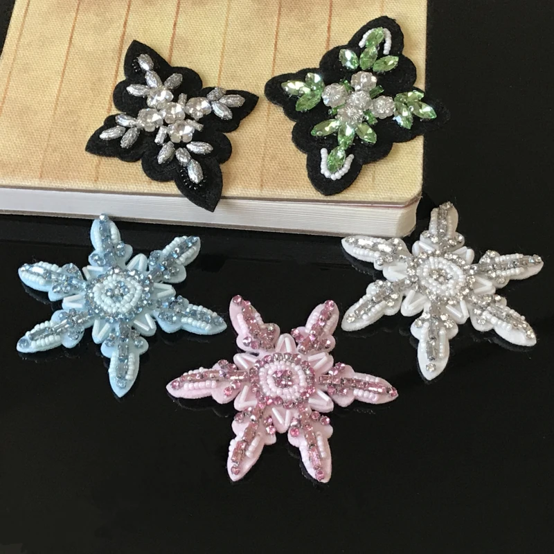 1pc snowflake flowers 3D Handmade rhinestone beaded Patches for clothing DIY sew on parches Embroidery applique floral
1pc snowflake flowers 3D Handmade rhinestone beaded Patches for clothing DIY sew on parches Embroidery applique floral