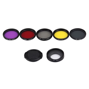 7 in 1 Proffesional 37mm Lens Filter CPL UV ND4 Red Yellow FLD / Purple + Lens Protective Cap for GoPro HERO4 3+ 3 Sport Camera
7 in 1 Proffesional 37mm Lens Filter CPL UV ND4 Red Yellow FLD / Purple + Lens Protective Cap for GoPro HERO4 3+ 3 Sport Camera