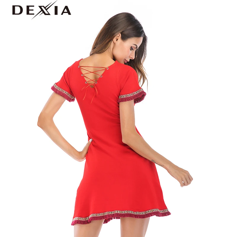 DEXIA Summer Red Jurk Dress Vestidos De Fiesta 2018 Sukienka Clothes V-Neck A-Line Taael Casual Red Mini Party Dress SKSQ5807
DEXIA Summer Red Jurk Dress Vestidos De Fiesta 2018 Sukienka Clothes V-Neck A-Line Taael Casual Red Mini Party Dress SKSQ5807