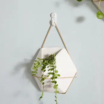 Nordic Hexagon Ceramic Flower Pot + Iron Plant Holder Set Indoor Hanging Planter Vase Wall Decor Container Succulents Plant Pots
Nordic Hexagon Ceramic Flower Pot + Iron Plant Holder Set Indoor Hanging Planter Vase Wall Decor Container Succulents Plant Pots
