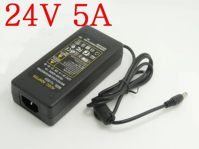 1PCS High quality IC solutions AC 100V-240V DC 24V 5A Switch power supply, 120W LED adapter, DC 5.5*2.1-2.5mm
1PCS High quality IC solutions AC 100V-240V DC 24V 5A Switch power supply, 120W LED adapter, DC 5.5*2.1-2.5mm